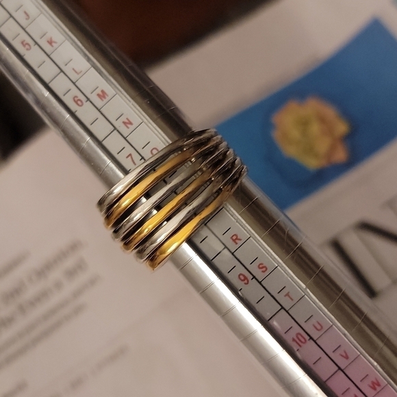 ls Gold Silver Tone Ring - Picture 6 of 6
